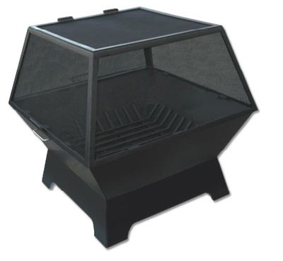 Aspen Industries Master Flame Square Fire Pit Angled View