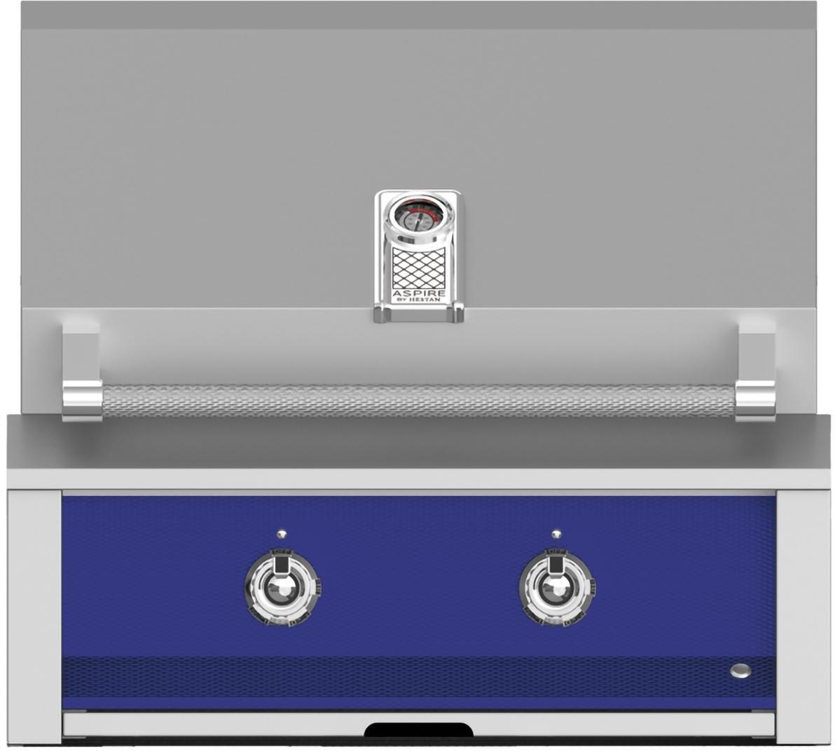 Aspire By Hestan 30-Inch Built-In Gas Grill Front View  Blue
