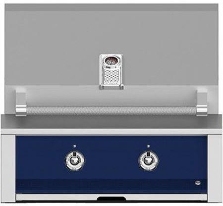 Aspire By Hestan 30-Inch Built-In Gas Grill Front View Dark Blue