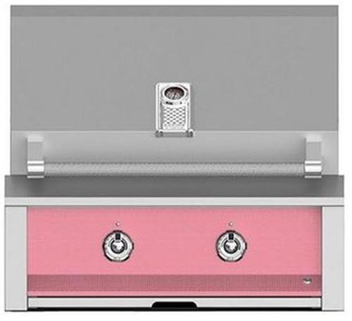 Aspire By Hestan 30-Inch Built-In Gas Grill Front View Pink