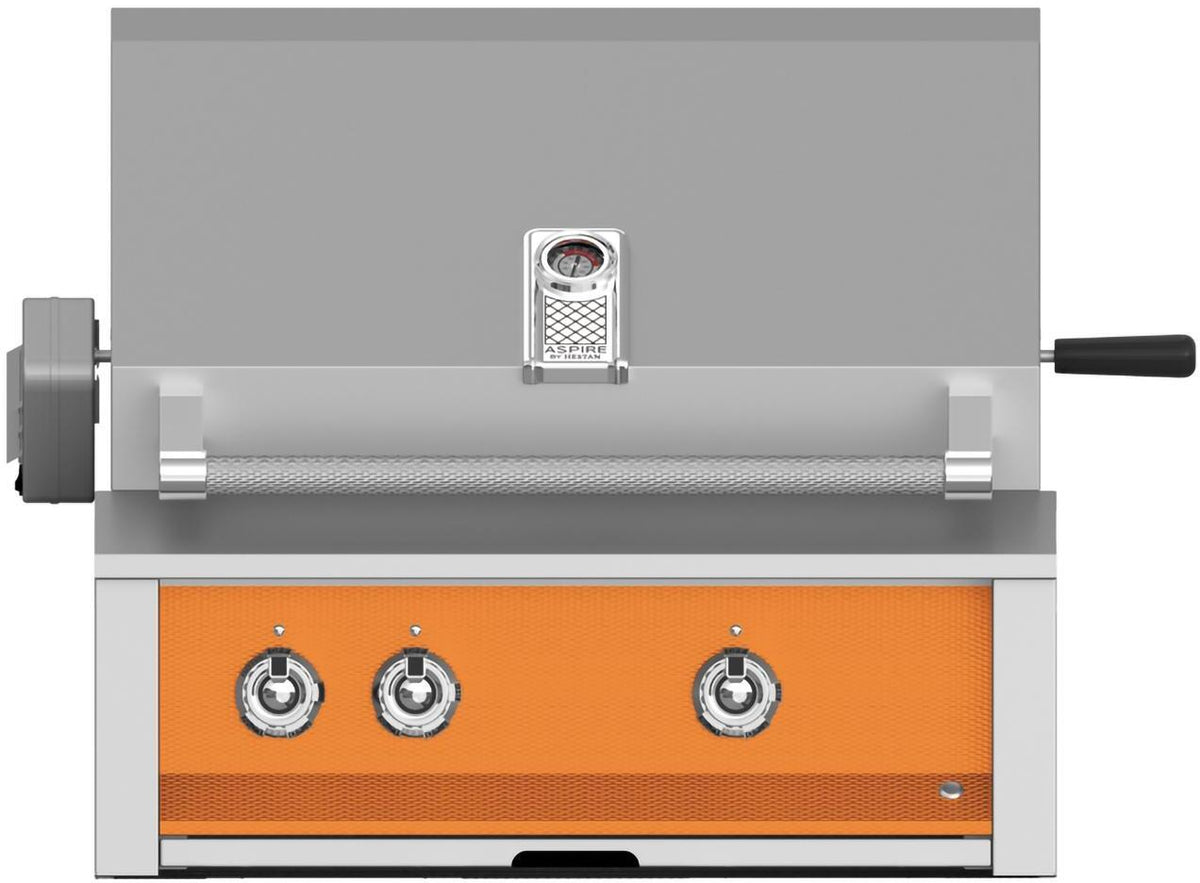 Aspire By Hestan 30-Inch Built-In Gas Grill with Rotisserie Orange