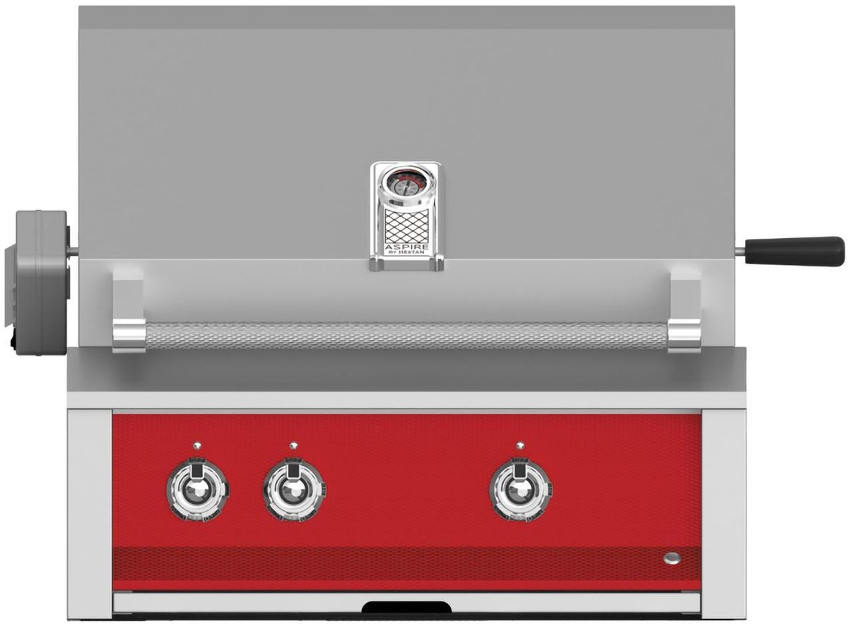 Aspire By Hestan 30-Inch Built-In Gas Grill with Sear Burner and Rotisserie Red