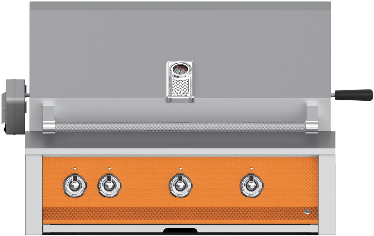 Aspire By Hestan 36-Inch Built-In Gas Grill with Rotisserie Orange