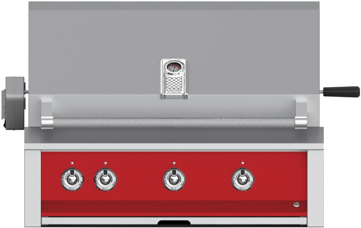 Aspire By Hestan 36-Inch Built-In Gas Grill with Rotisserie Red