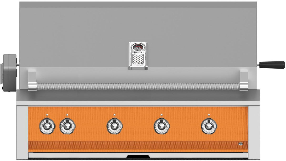 Aspire By Hestan 42-Inch Built-In Gas Grill with Rotisserie Orange