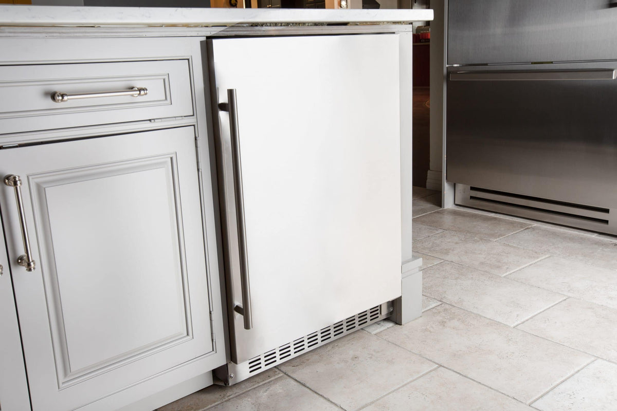 Azure 24-inch Outdoor Refrigerator with Solid Stainless Door In Kitchen