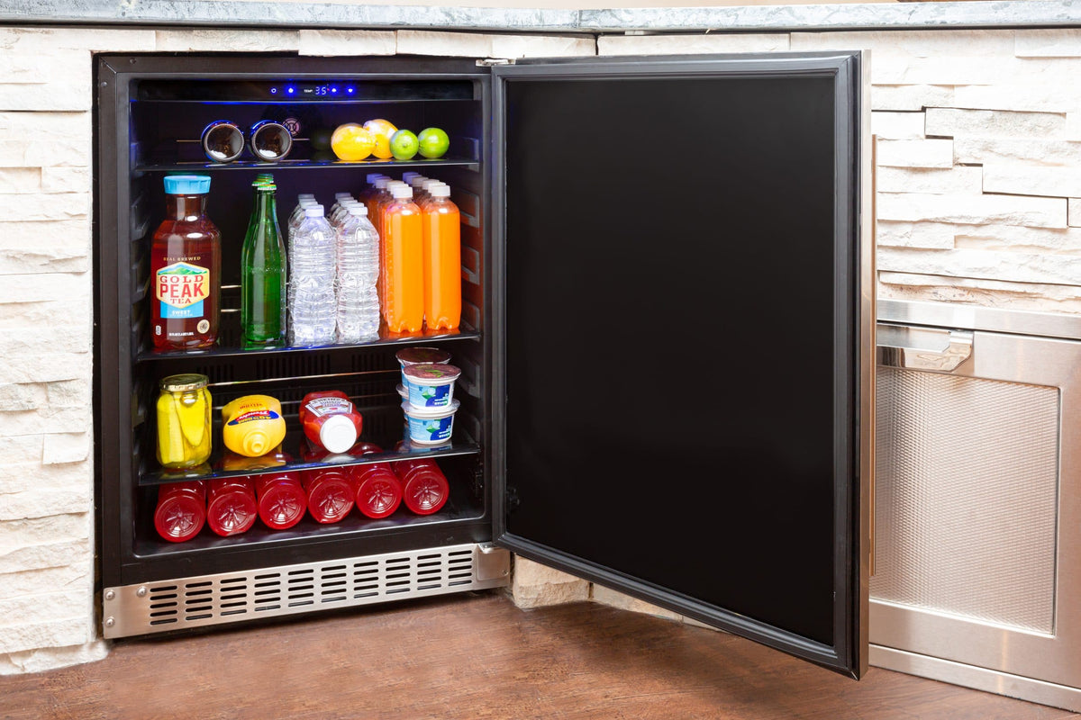 Azure 24-inch Outdoor Refrigerator with Solid Stainless Door Full View