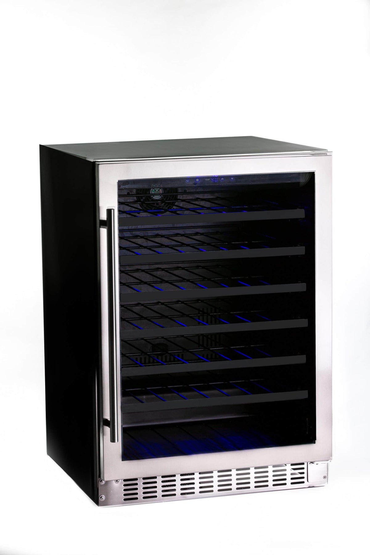 Azure 24&quot; Wine Center with Stainless Trim Glass Door Angled View