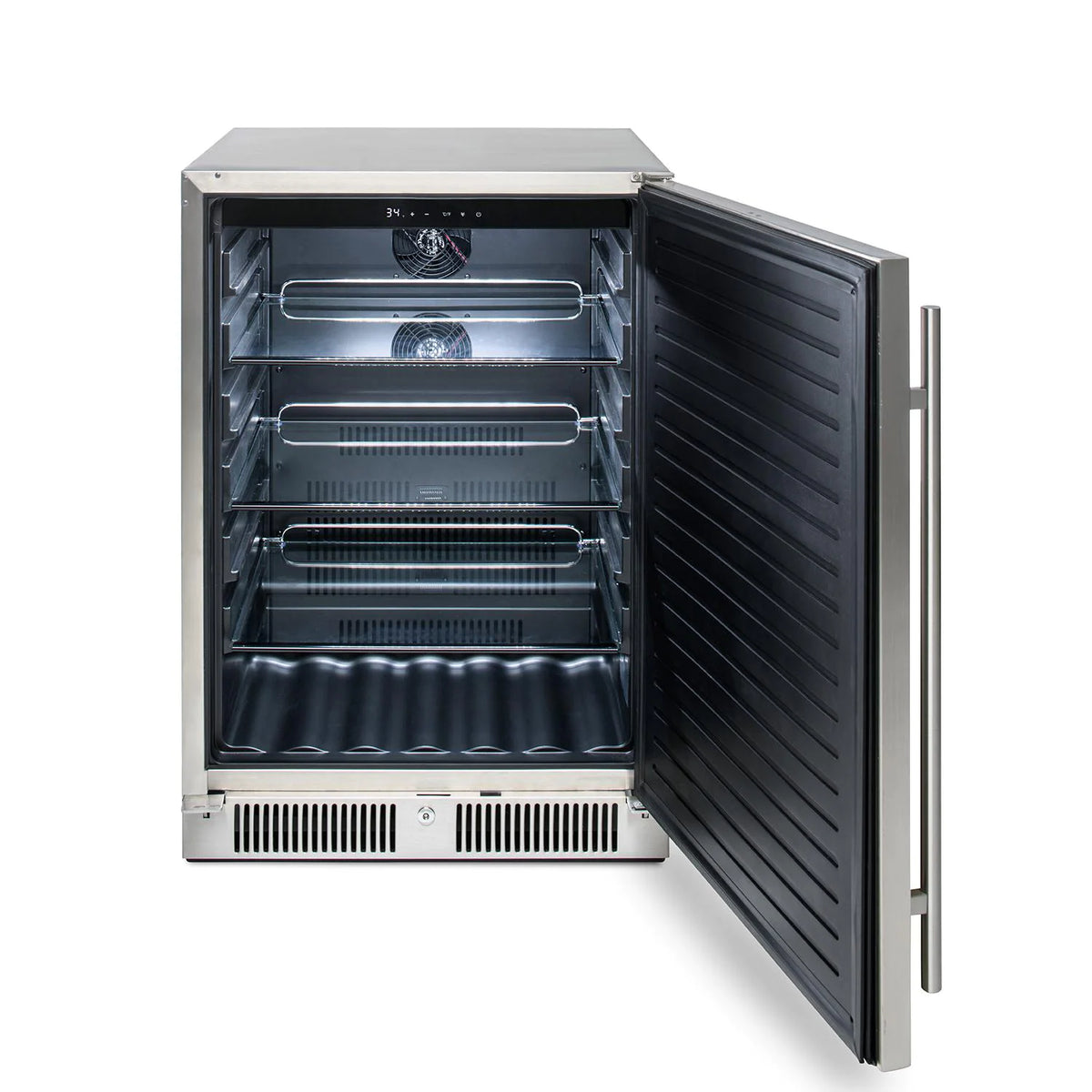 Blaze 24 Inch Outdoor Refrigerator Front View with Door Open