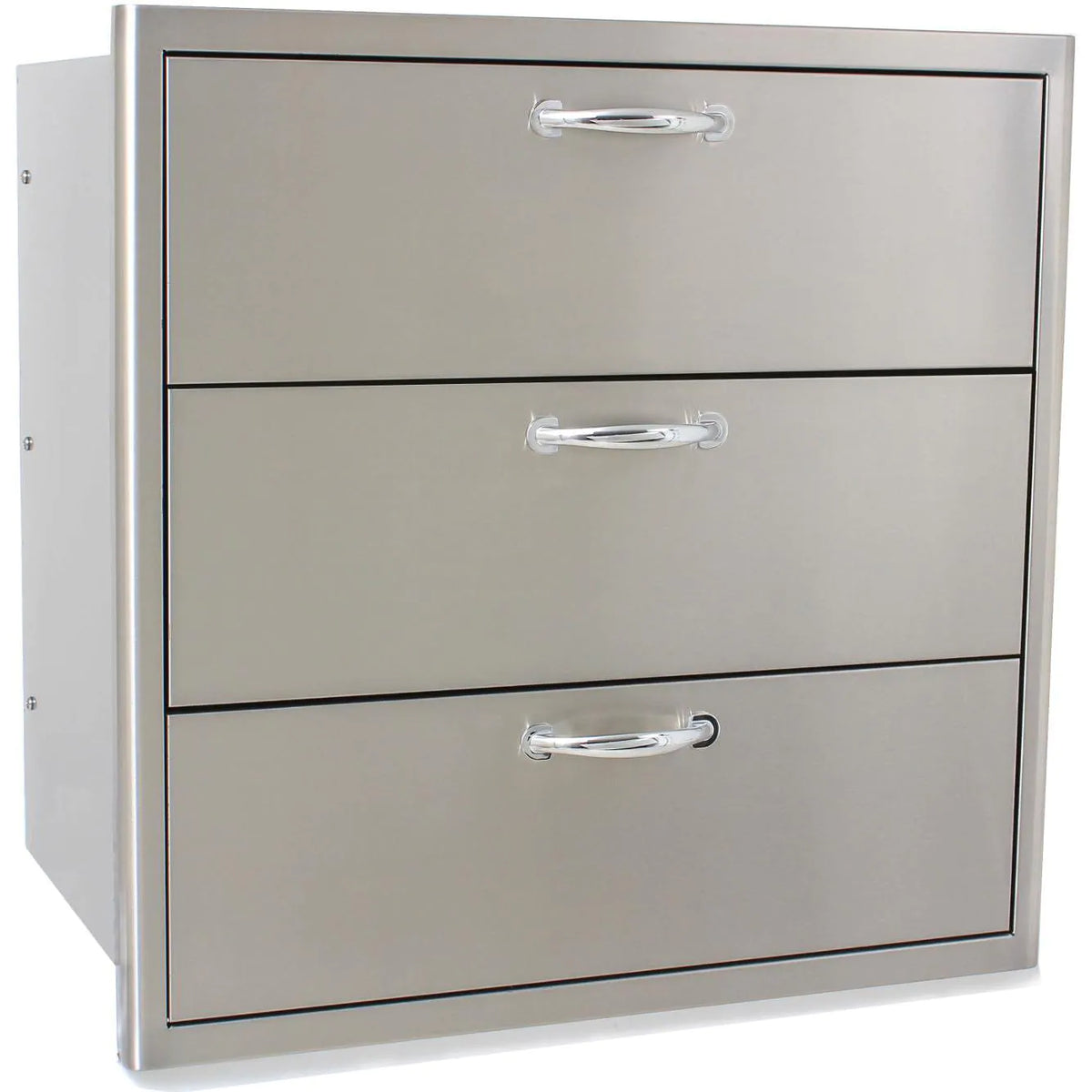 Blaze 30 Inch Triple Access Drawer Side Angle View