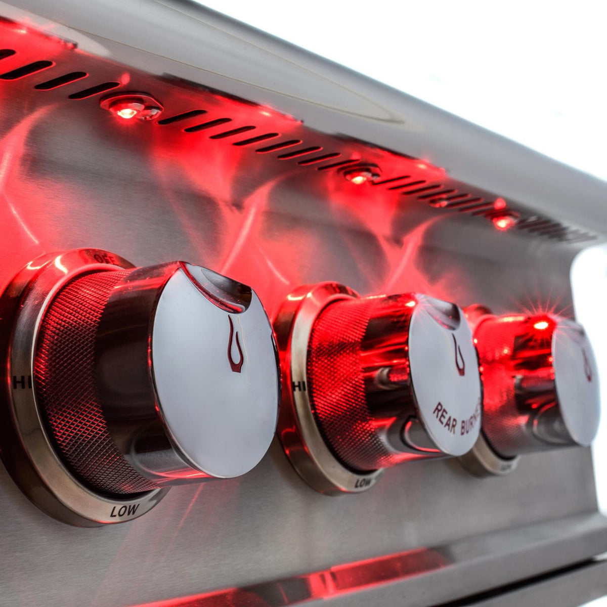 Blaze Professional 3 Burner 34 Inch Grill with Red LED Illuminated Knobs