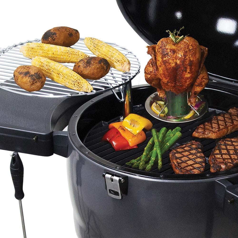 Broil King Keg 5000 Charcoal Smoker In-use