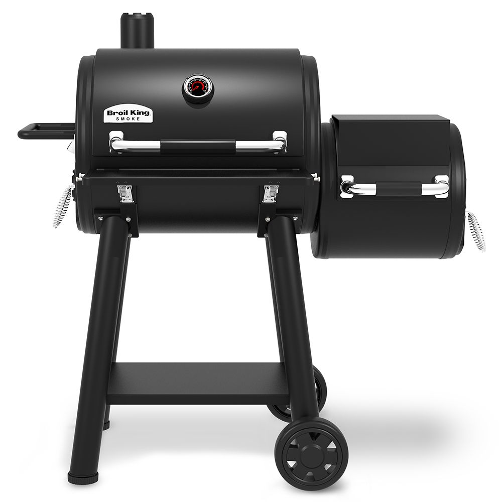 Broil King Regal Charcoal Offset 400 Charcoal Smoker Front View