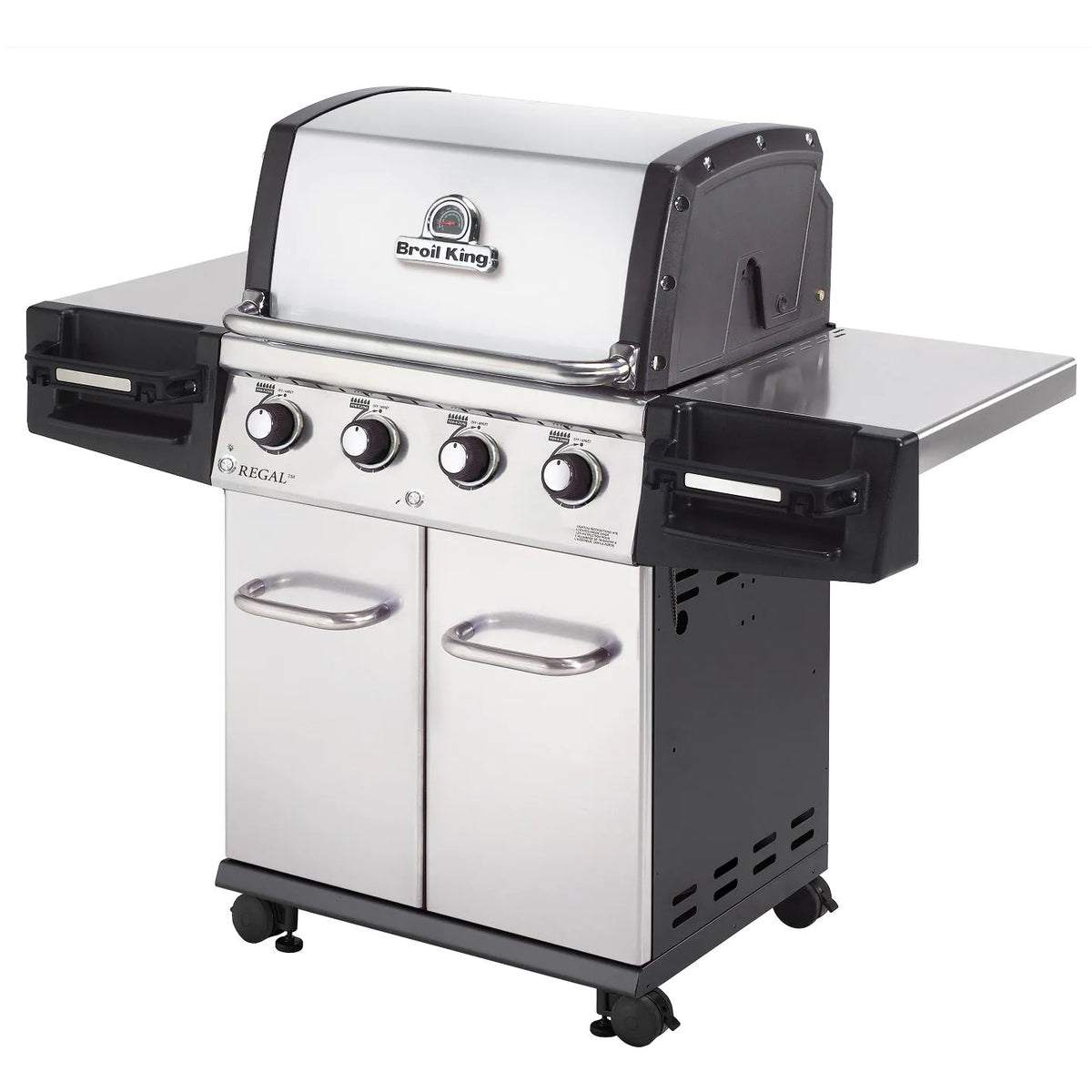 Broil King Regal S420 Pro 4-Burner Freestanding Gas Grill - Angled View
