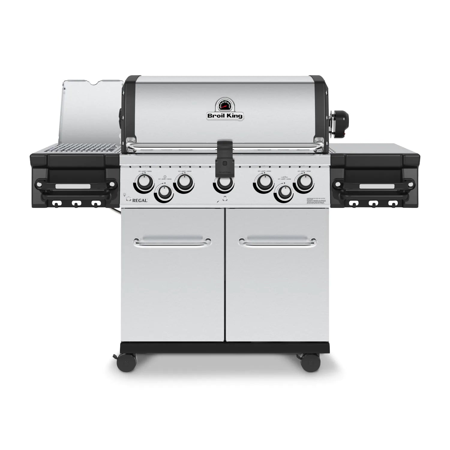 Broil King 958944 Regal S 590 PRO IR 5-Burner Propane Gas Grill With Rotisserie & Infrared Side Burner - Stainless Steel