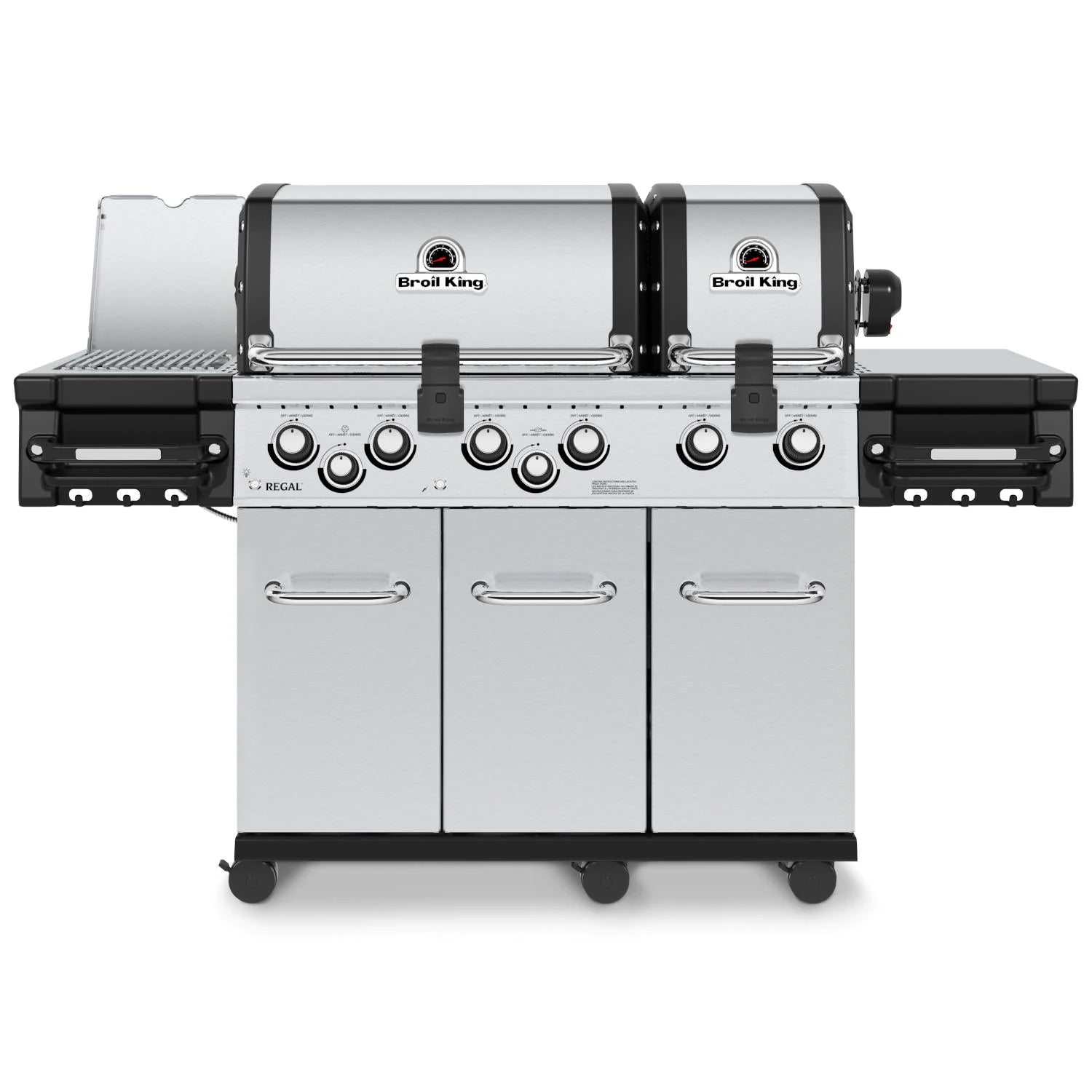 Broil King 957947 Regal S 690 PRO IR 6-Burner Natural Gas Grill With Rotisserie & Infrared Side Burner - Stainless Steel