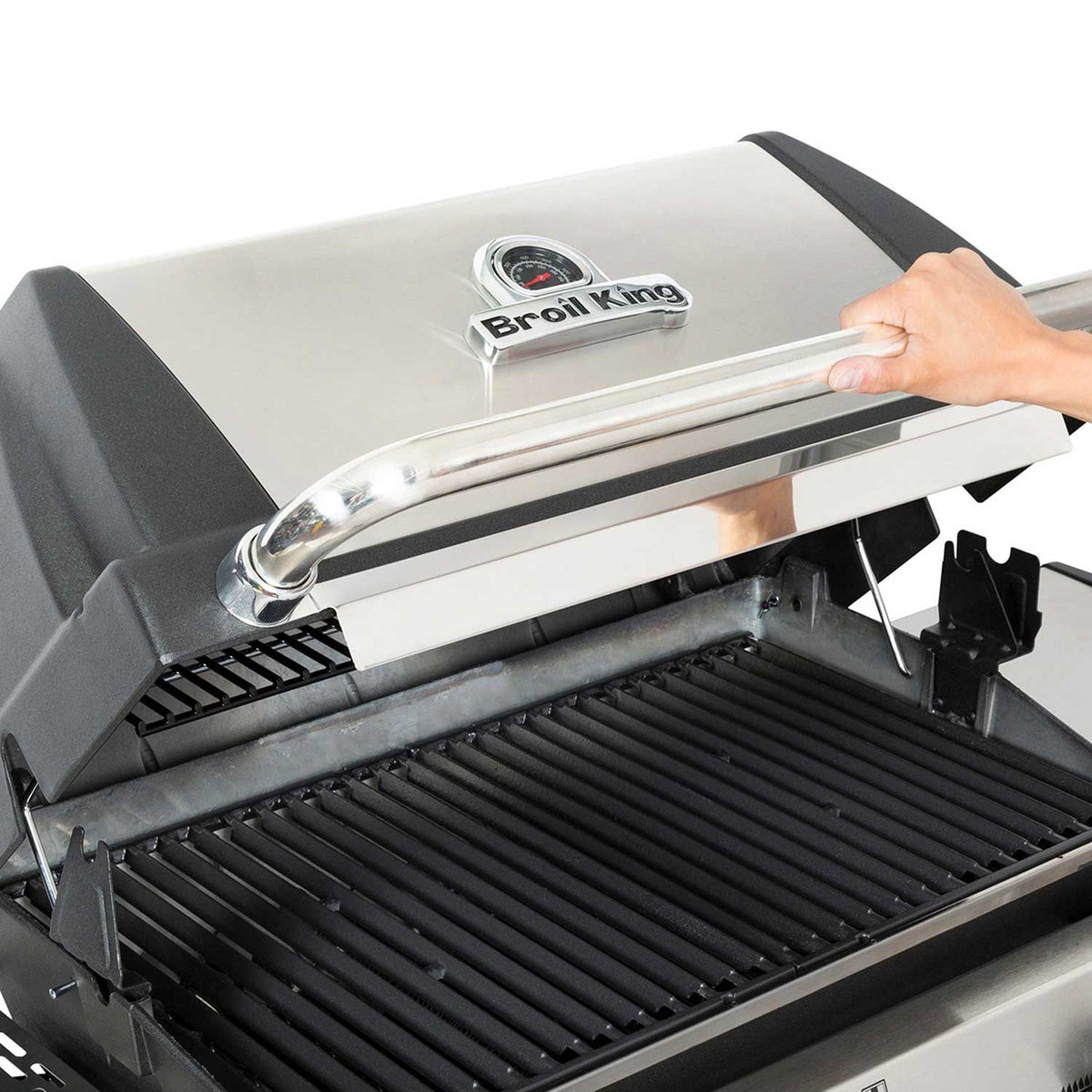 Broil King Signet 390 Gas Grill Open Lid Close up