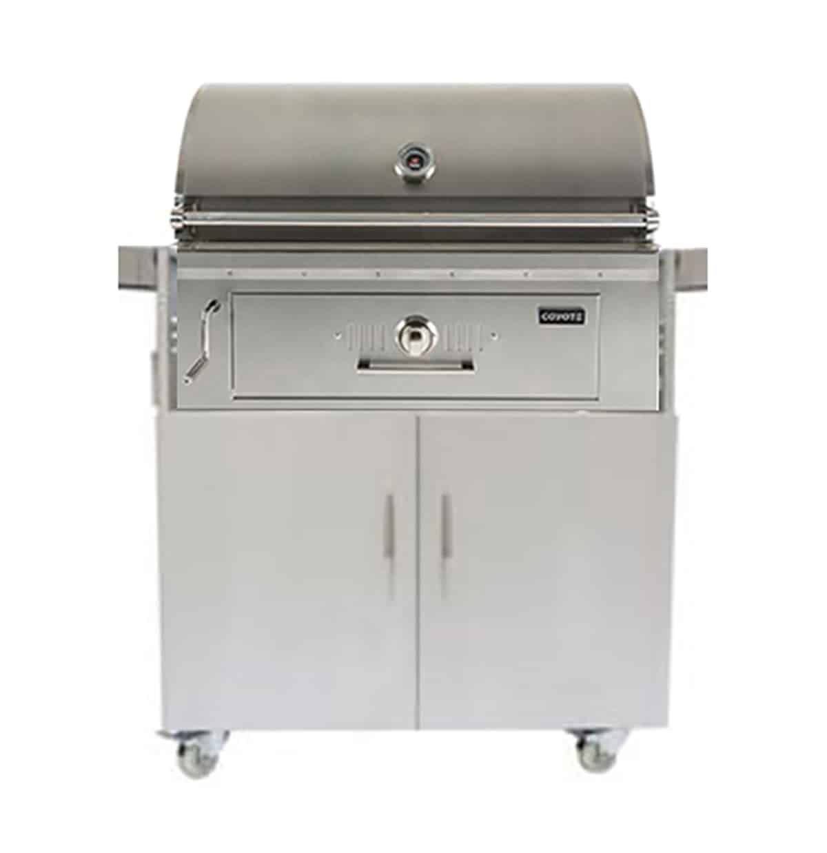 Coyote 36 Inch Charcoal Grill Cart Front