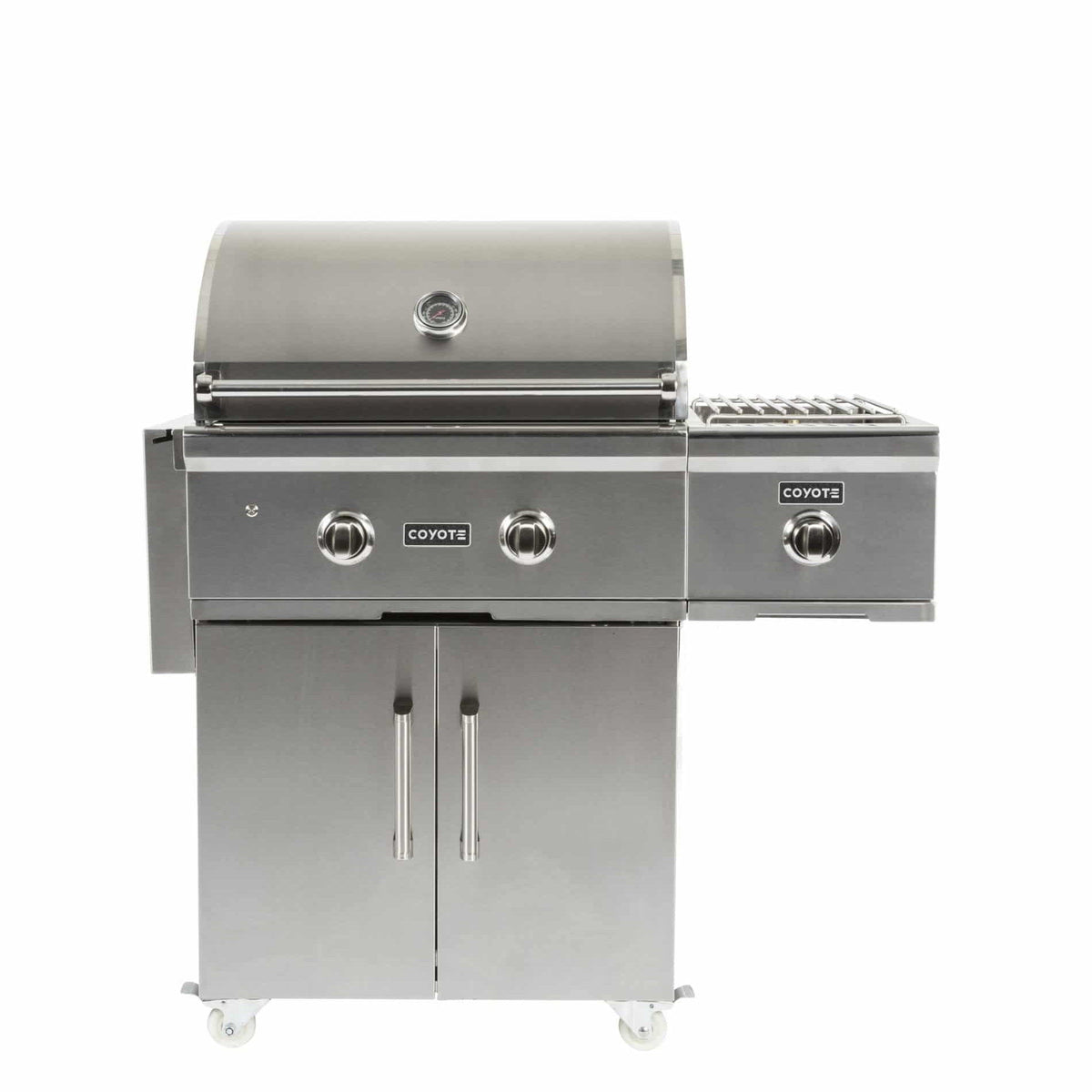 Coyote C-Series 28 Inch Built-In 2-Burner Grill with Grill Cart for Freestanding use