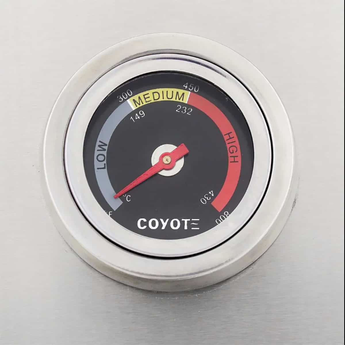 Coyote C-Series 34 Inch Built-In 3-Burner Grill Thermometer