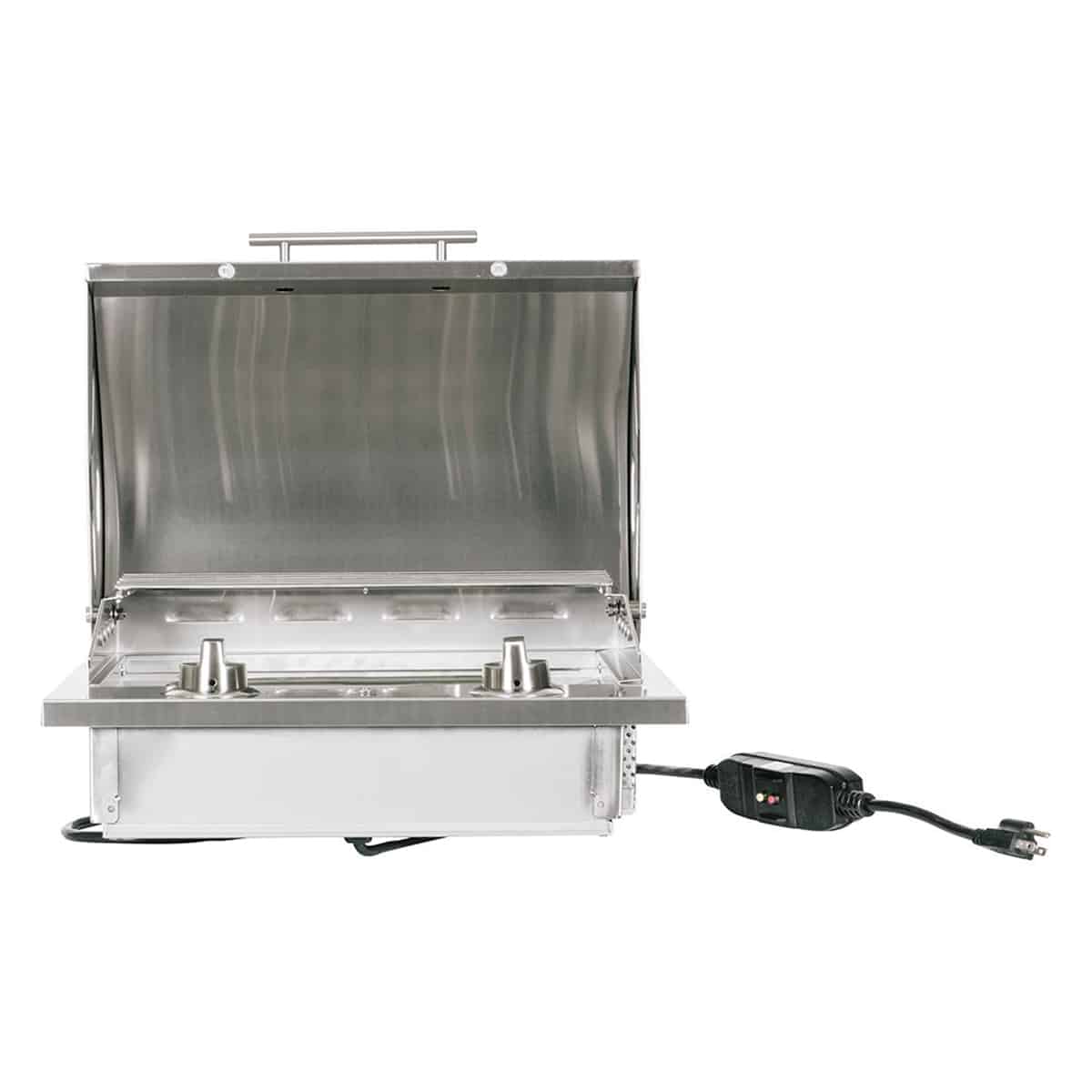 Coyote Single Burner 120V Electric Grill Open Hood Cover with Cable