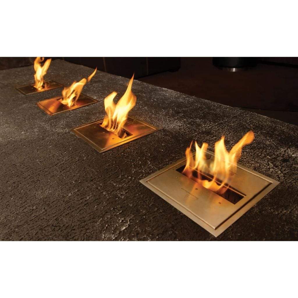 EcoSmart Fire 16 Inch Stainless Steel Ethanol Fireplace Burner in Lifestyle Installed 10