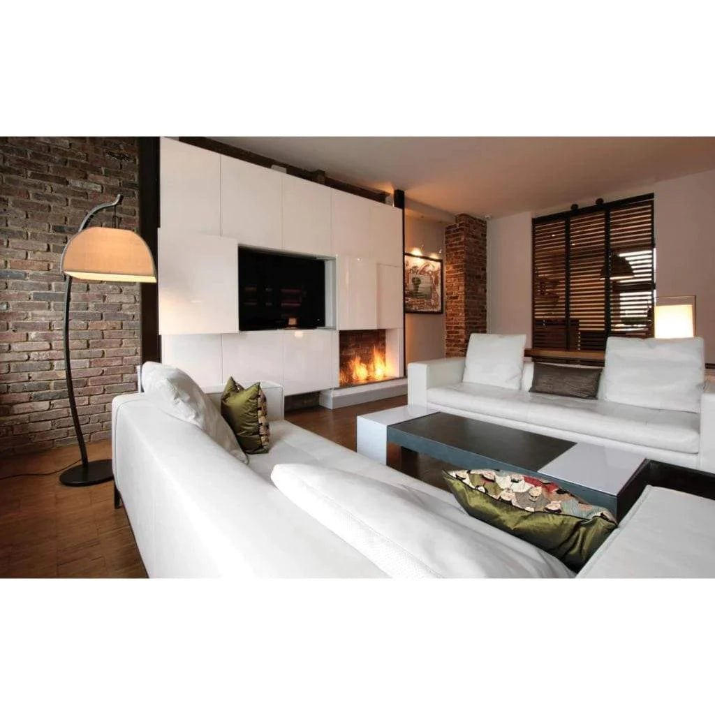 EcoSmart Fire 16 Inch Stainless Steel Ethanol Fireplace Burner in Lifestyle Installed 19