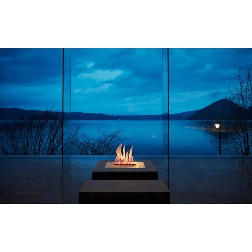 EcoSmart Fire 16 Inch Stainless Steel Ethanol Fireplace Burner in Lifestyle Installed 8