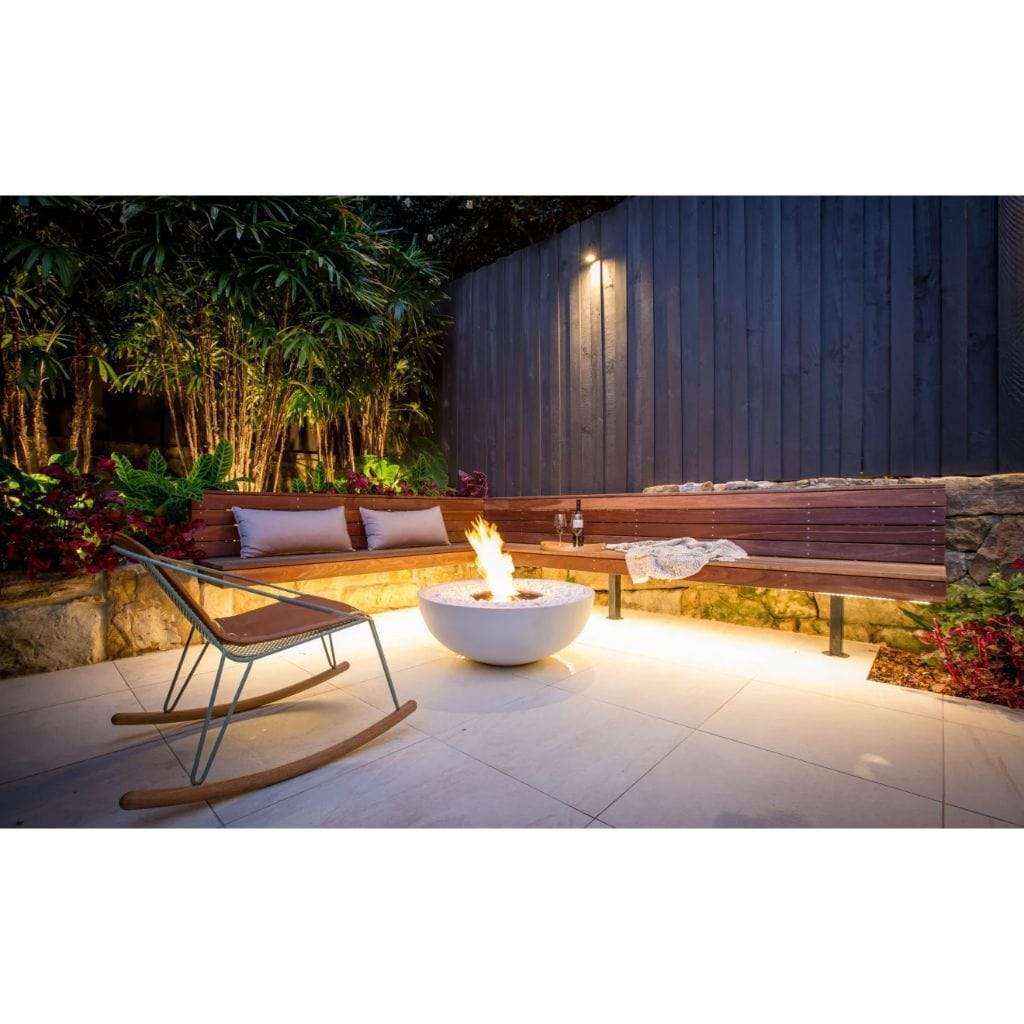 EcoSmart Fire Mix 850 Bioethanol Freestanding Round Concrete Fire Pit Bowl Installed (Lifestyle View) 5