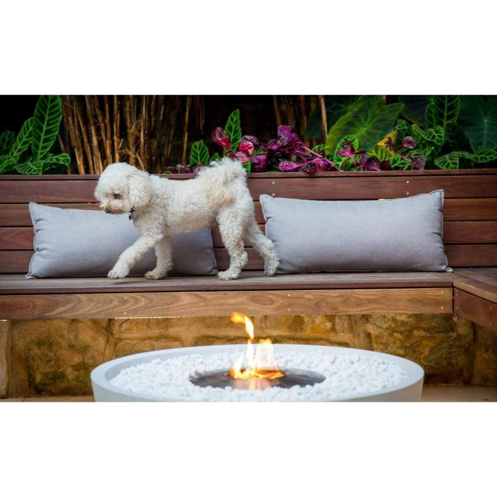 EcoSmart Fire Mix 850 Bioethanol Freestanding Round Concrete Fire Pit Bowl Installed (Lifestyle View) 7