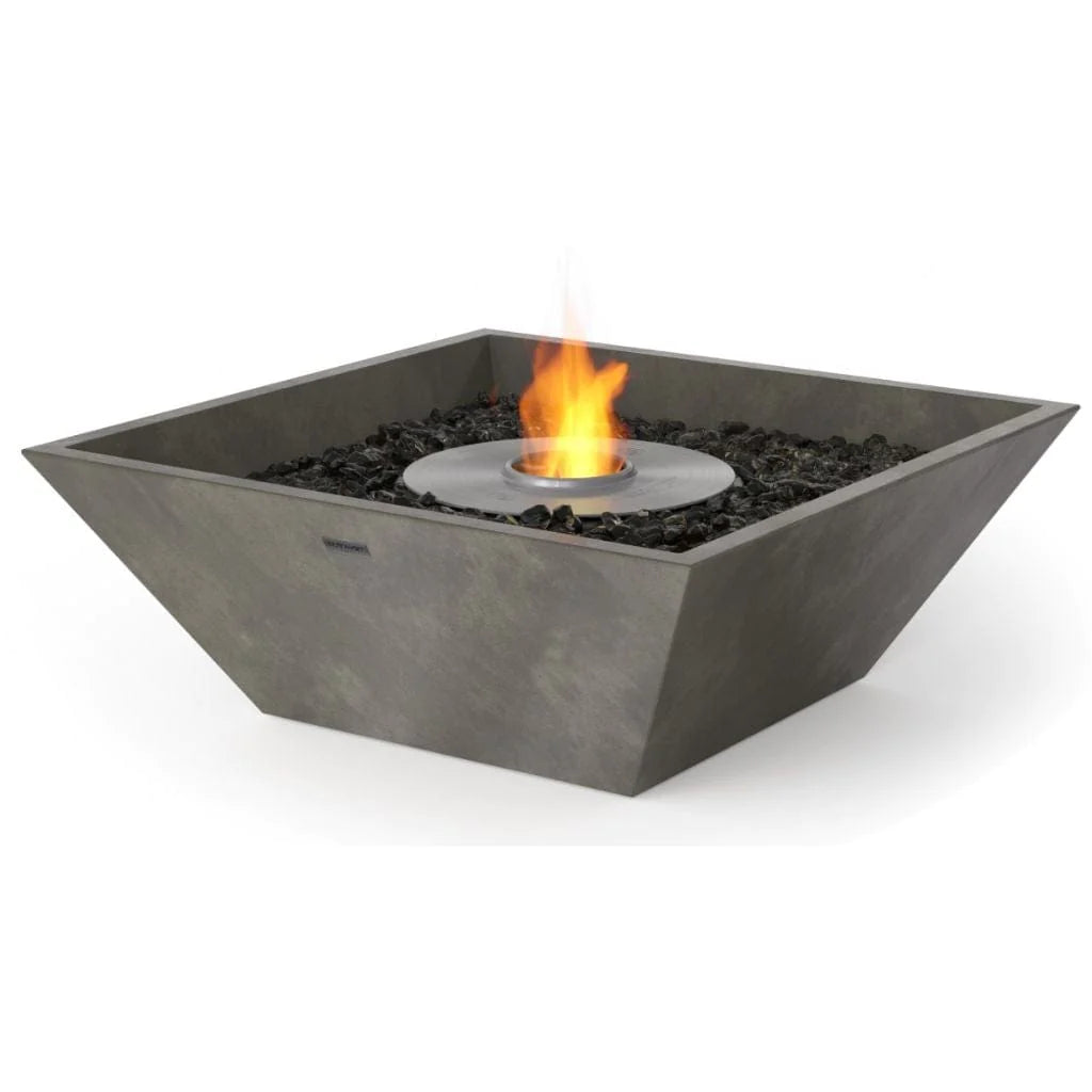 EcoSmart Fire Nova 600 Freestanding Square Concrete Fire Pit Bowl Natural - Stainless Burner