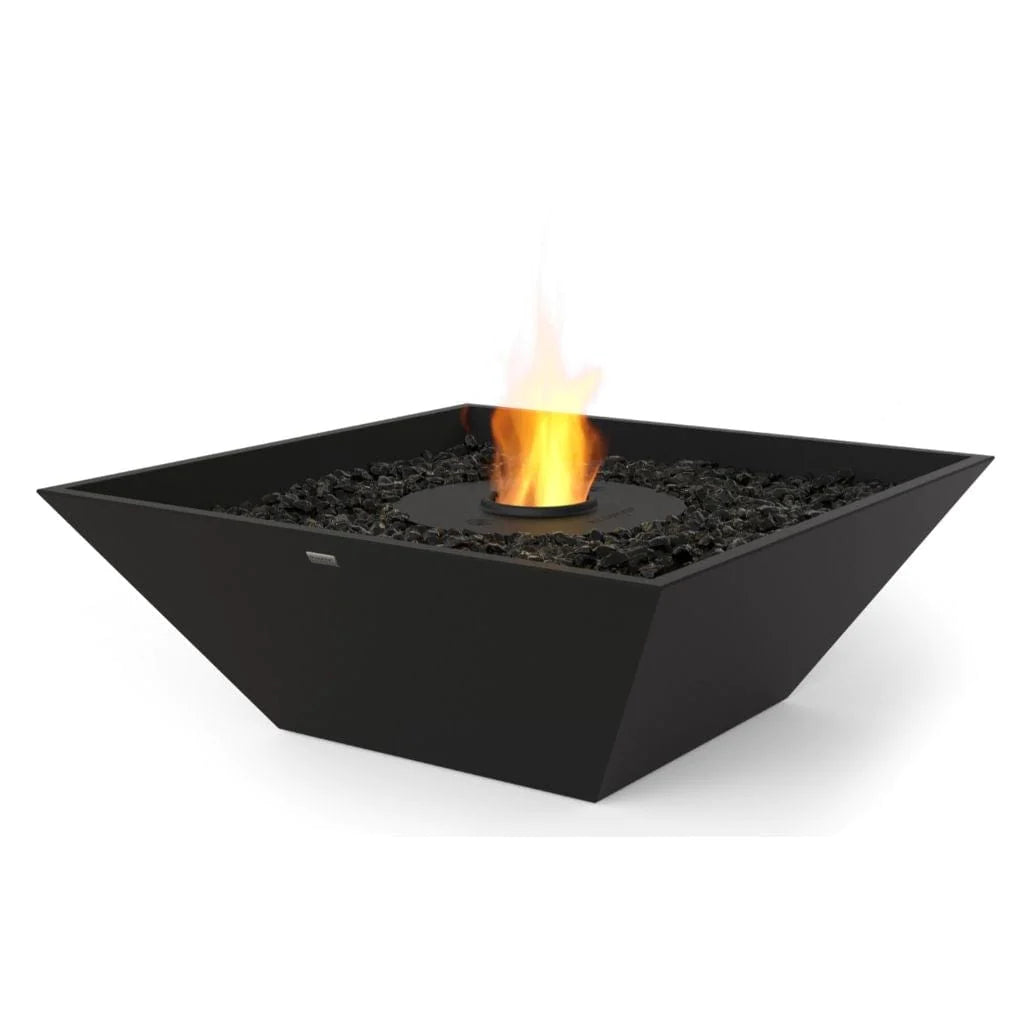 EcoSmart Fire Nova 850 Freestanding Square Concrete Fire Pit Bowl Graphite - Black Burner