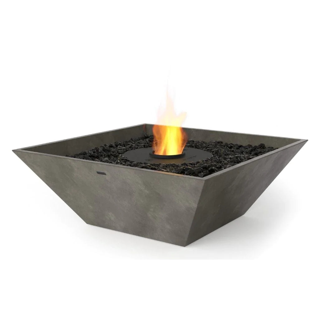 EcoSmart Fire Nova 850 Freestanding Square Concrete Fire Pit Bowl Natural - Black Burner