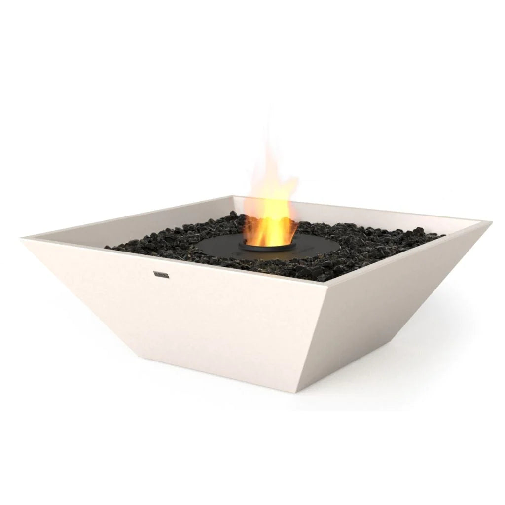 EcoSmart Fire Nova 850 Freestanding Square Concrete Fire Pit Bowl Bone - Black Burner