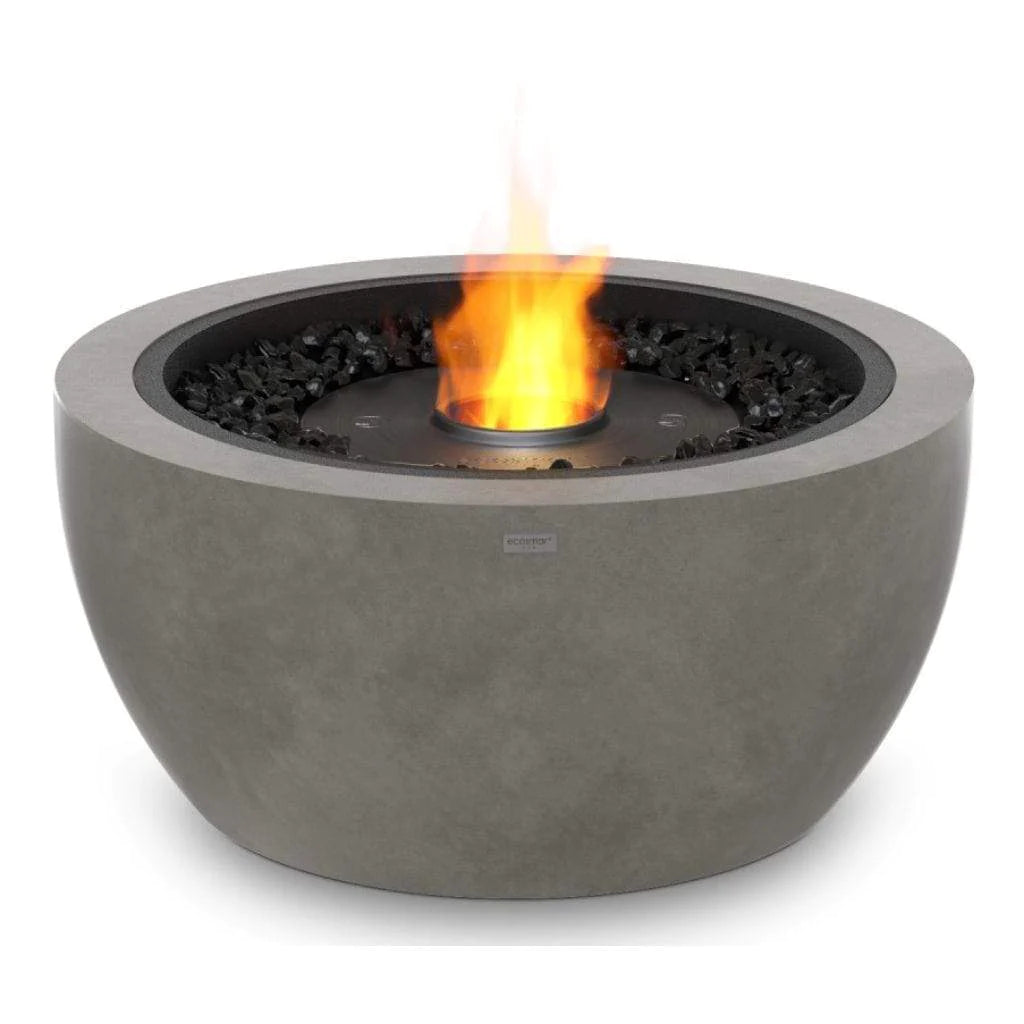 EcoSmart Fire Pod 30 Freestanding Round Concrete Fire Pit Bowl Natural - Black Burner