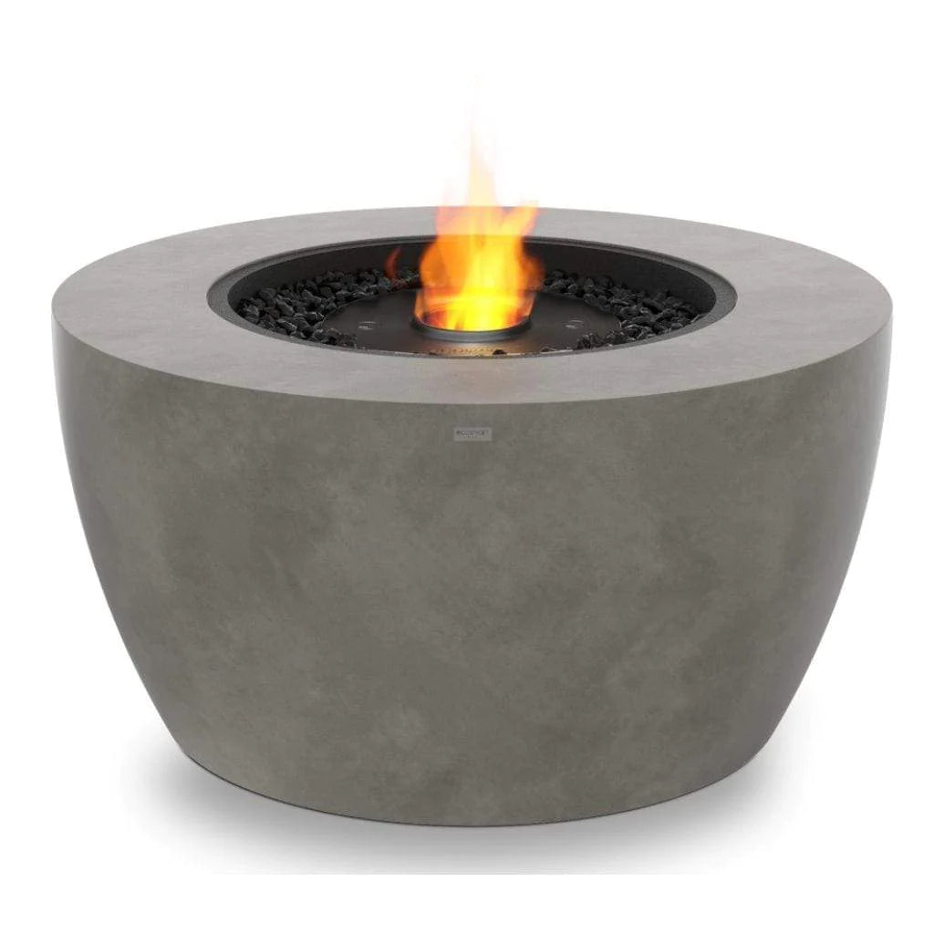 EcoSmart Fire Pod 40 Freestanding Round Concrete Fire Pit Bowl Natural - Black Burner