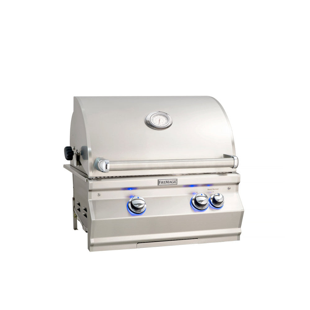 Fire Magic Aurora 24 Inch 2 Burner Built-In Gas Grill with Analog Thermometer