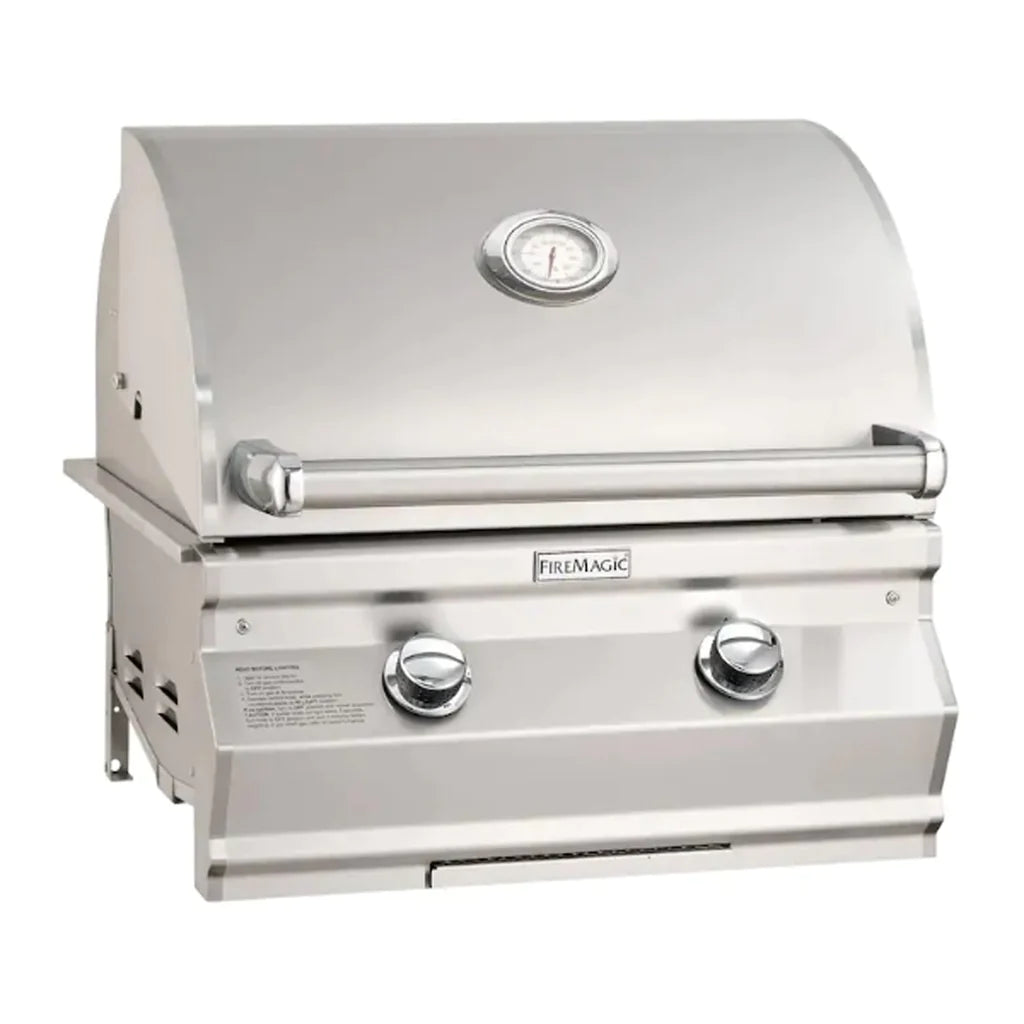 Fire Magic Choice Muilt-User 24 Inch 2 Burner Built-In Gas Grill with Analog Thermometer