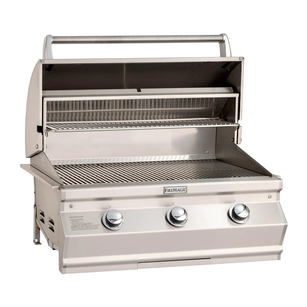 Fire Magic Choice Muilt-User 30 Inch 3 Burner Built-In Gas Grill with Analog Thermometer