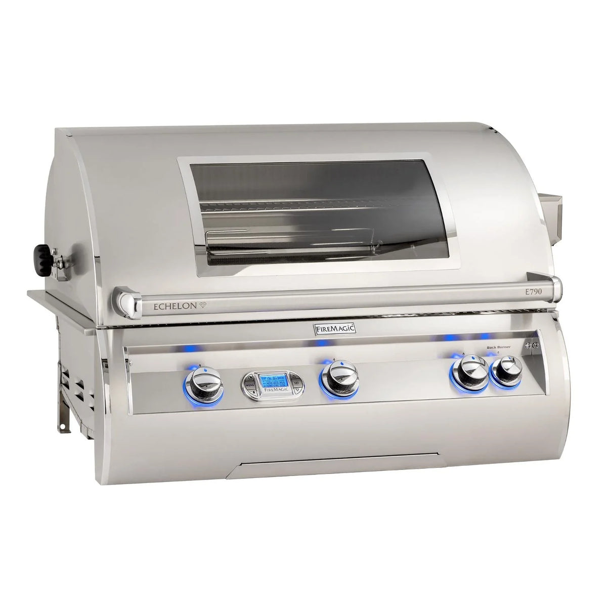 Fire Magic Echelon Diamond 36 Inch 3 Burner Built-In Gas Grill with Rotisserie and Digital Thermometer