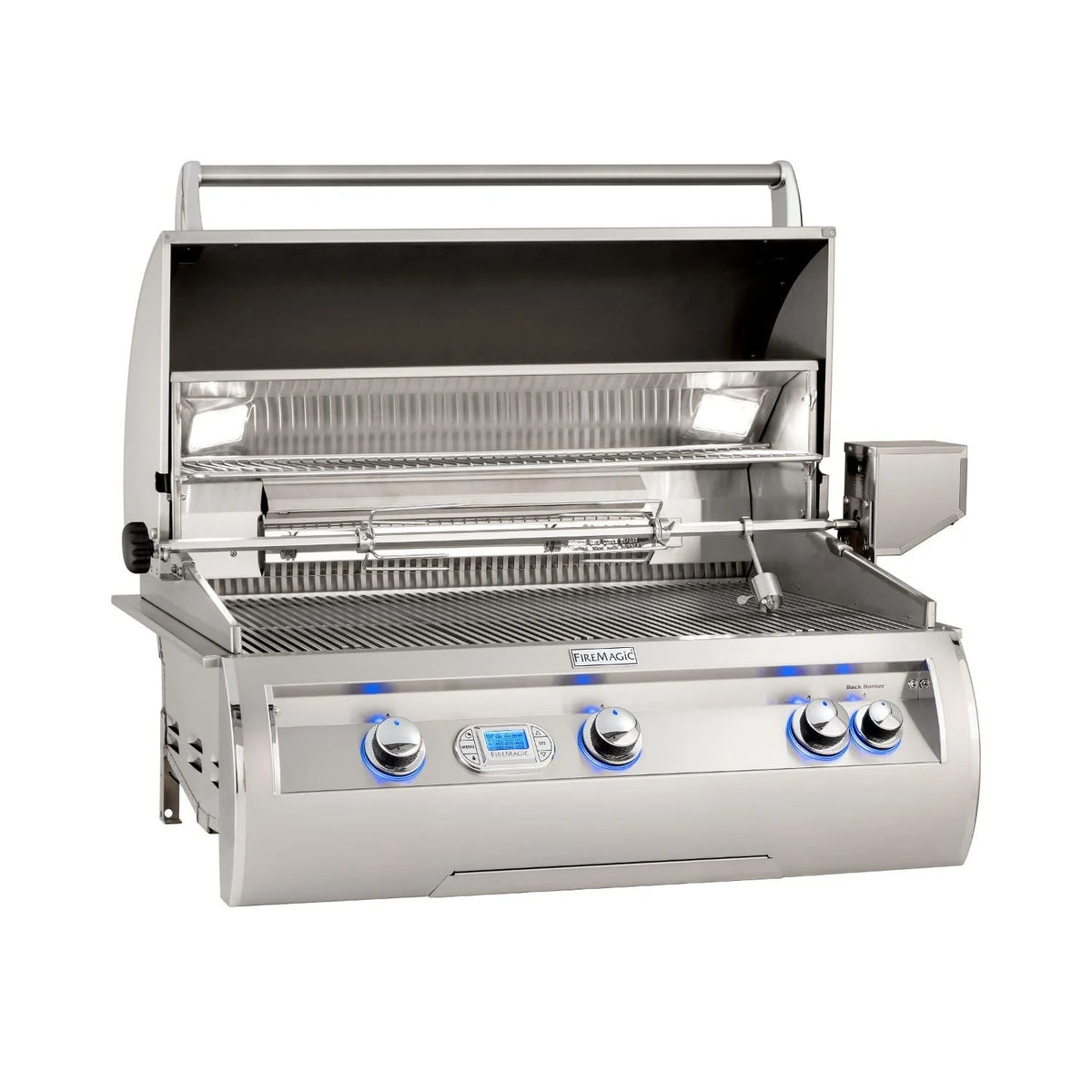 Fire Magic Echelon Diamond 36 Inch 3 Burner Built-In Gas Grill with Rotisserie and Digital Thermometer