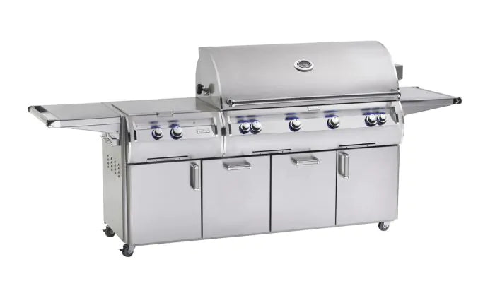 Fire Magic Echelon Diamond 48 Inch 4 Burner Freestanding Gas Grill with Rotisserie and Analog Thermometer