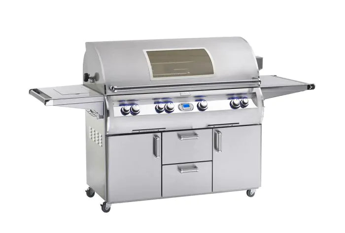 Fire Magic Echelon Diamond 48 Inch 4 Burner Freestanding Gas Grill with Rotisserie and Digital Thermometer