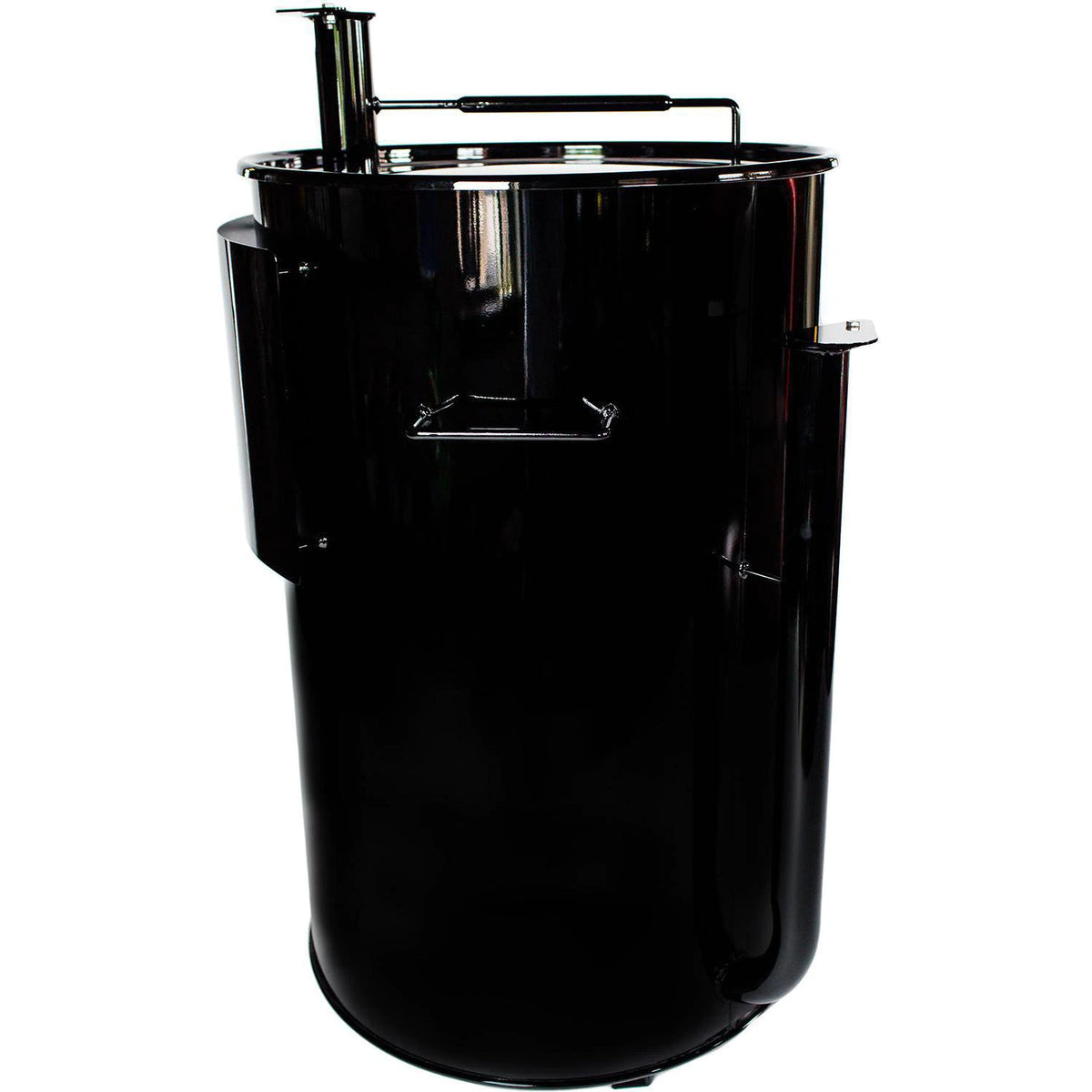Gateway Drum Smokers 55111 55 Gallon Charcoal BBQ Smoker - Black - Right Side