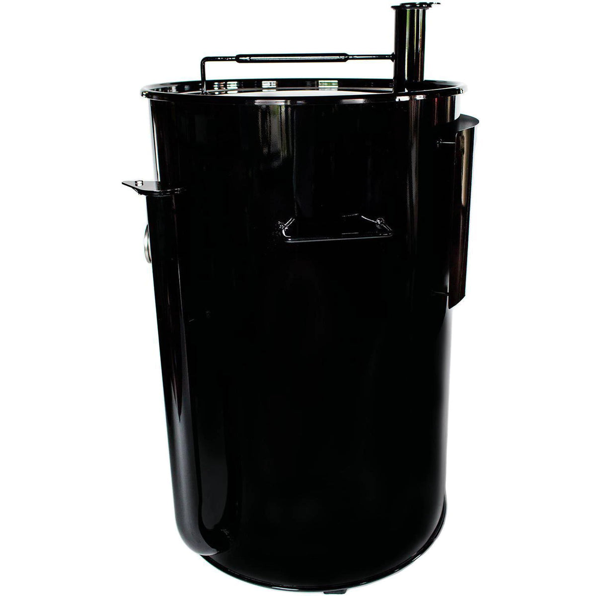 Gateway Drum Smokers 55111 55 Gallon Charcoal BBQ Smoker - Black - Left Side