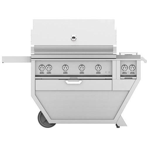 Hestan 42-Inch Deluxe Freestanding Gas Grill With Rotisserie And Double Side Burner