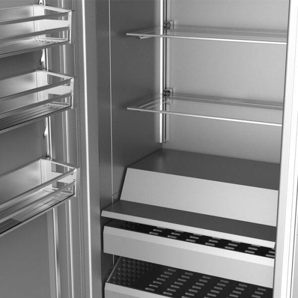 Hestan 18 Inch Freezer Column with Overlay Panel  Evenflow Air Circulating Freezer