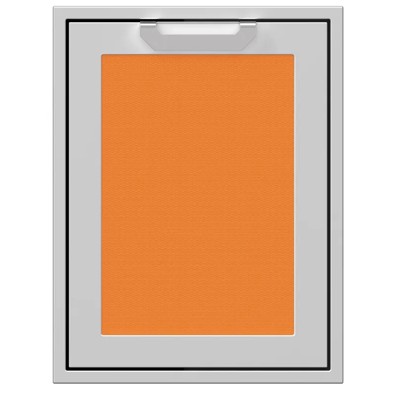 Hestan 20-Inch Trash and Recycle Center Storage Drawer Front View Orange