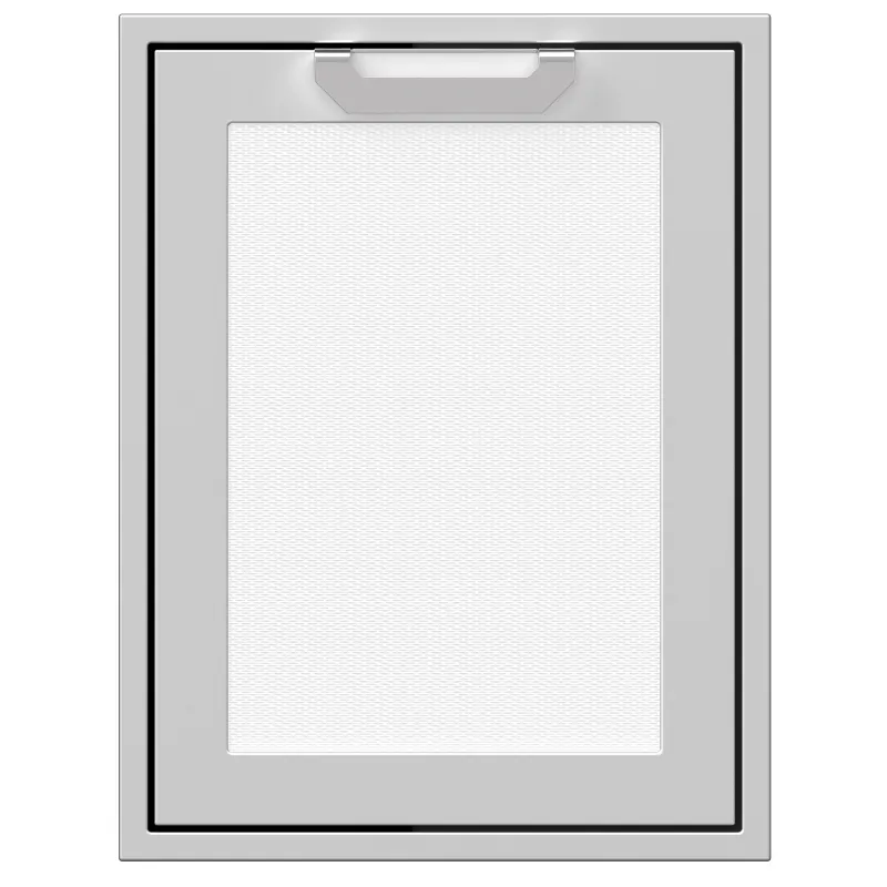 Hestan 20-Inch Trash and Recycle Center Storage Drawer Front View White
