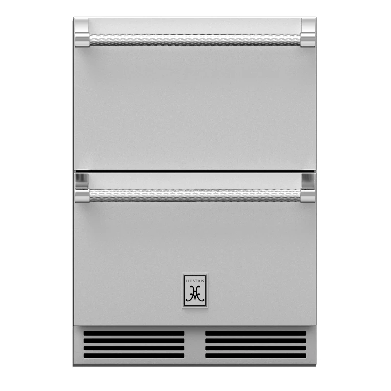 Hestan 24-Inch Outdoor Rated Refrigerator Drawers Front View